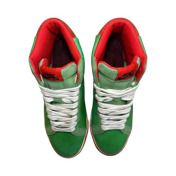 Nike SB Dunk High Pro Green Varsity Red 314070-331 Men’s Size 8 (2009) - Picture 7 of 10